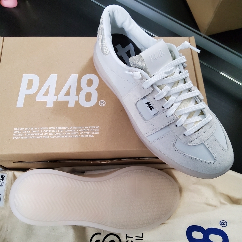 P448 Sneakers with Snakeskin Trim - Picture 2 of 7